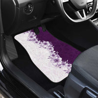 Hawaii Hibiscus Flowers Car Mats Purple Polynesian Pattern LT05 - Polynesian Pride
