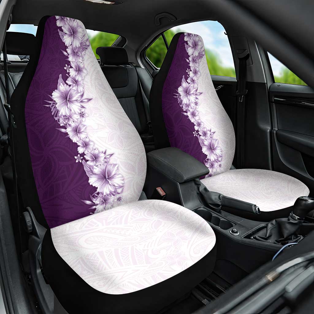 Hawaii Hibiscus Flowers Car Seat Cover Purple Polynesian Pattern LT05 One Size Purple - Polynesian Pride