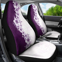 Hawaii Hibiscus Flowers Car Seat Cover Purple Polynesian Pattern LT05 - Polynesian Pride