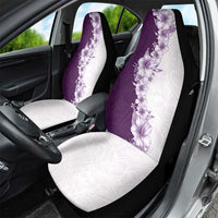 Hawaii Hibiscus Flowers Car Seat Cover Purple Polynesian Pattern LT05 - Polynesian Pride