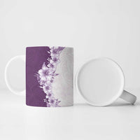 Hawaii Hibiscus Flowers Ceramic Mug Purple Polynesian Pattern LT05 - Polynesian Pride
