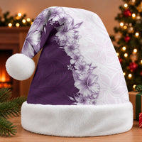 Hawaii Hibiscus Flowers Christmas Santa Hat Purple Polynesian Pattern LT05 Without Fur Purple - Polynesian Pride