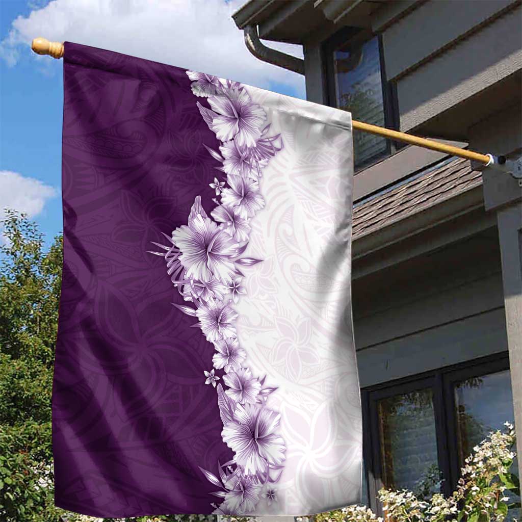 Hawaii Hibiscus Flowers Garden Flag Purple Polynesian Pattern LT05 - Polynesian Pride