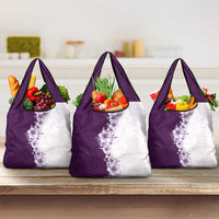 Hawaii Hibiscus Flowers Grocery Bag Purple Polynesian Pattern LT05 3-pack One Size Purple - Polynesian Pride
