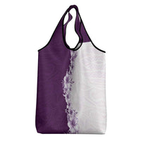 Hawaii Hibiscus Flowers Grocery Bag Purple Polynesian Pattern LT05 - Polynesian Pride
