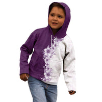 Hawaii Hibiscus Flowers Kid Hoodie Purple Polynesian Pattern LT05 - Polynesian Pride
