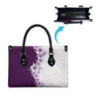 Hawaii Hibiscus Flowers Leather Bag Purple Polynesian Pattern LT05 - Polynesian Pride