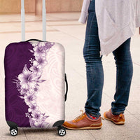 Hawaii Hibiscus Flowers Luggage Cover Purple Polynesian Pattern LT05 Purple - Polynesian Pride