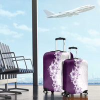 Hawaii Hibiscus Flowers Luggage Cover Purple Polynesian Pattern LT05 - Polynesian Pride