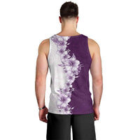 Hawaii Hibiscus Flowers Men Tank Top Purple Polynesian Pattern LT05 - Polynesian Pride