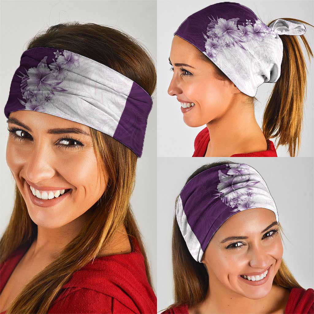 Hawaii Hibiscus Flowers Neck Gaiter Purple Polynesian Pattern LT05 - Polynesian Pride