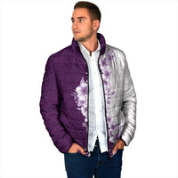 Hawaii Hibiscus Flowers Padded Jacket Purple Polynesian Pattern LT05 - Polynesian Pride