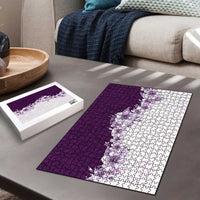 Hawaii Hibiscus Flowers Puzzle Purple Polynesian Pattern LT05 - Polynesian Pride