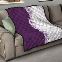 Hawaii Hibiscus Flowers Quilt Purple Polynesian Pattern