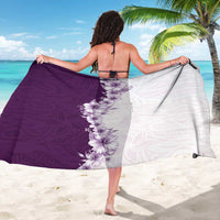 Hawaii Hibiscus Flowers Sarong Purple Polynesian Pattern LT05 - Polynesian Pride