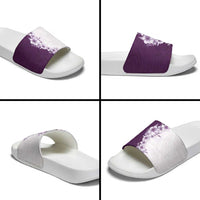 Hawaii Hibiscus Flowers Slide Sandals Purple Polynesian Pattern LT05 - Polynesian Pride