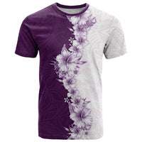 Hawaii Hibiscus Flowers T Shirt Purple Polynesian Pattern LT05 Purple - Polynesian Pride