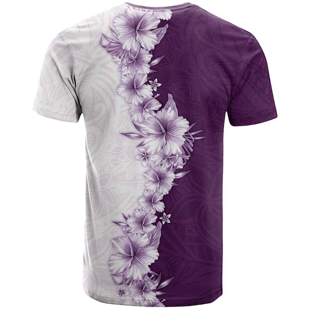 Hawaii Hibiscus Flowers T Shirt Purple Polynesian Pattern LT05 - Polynesian Pride