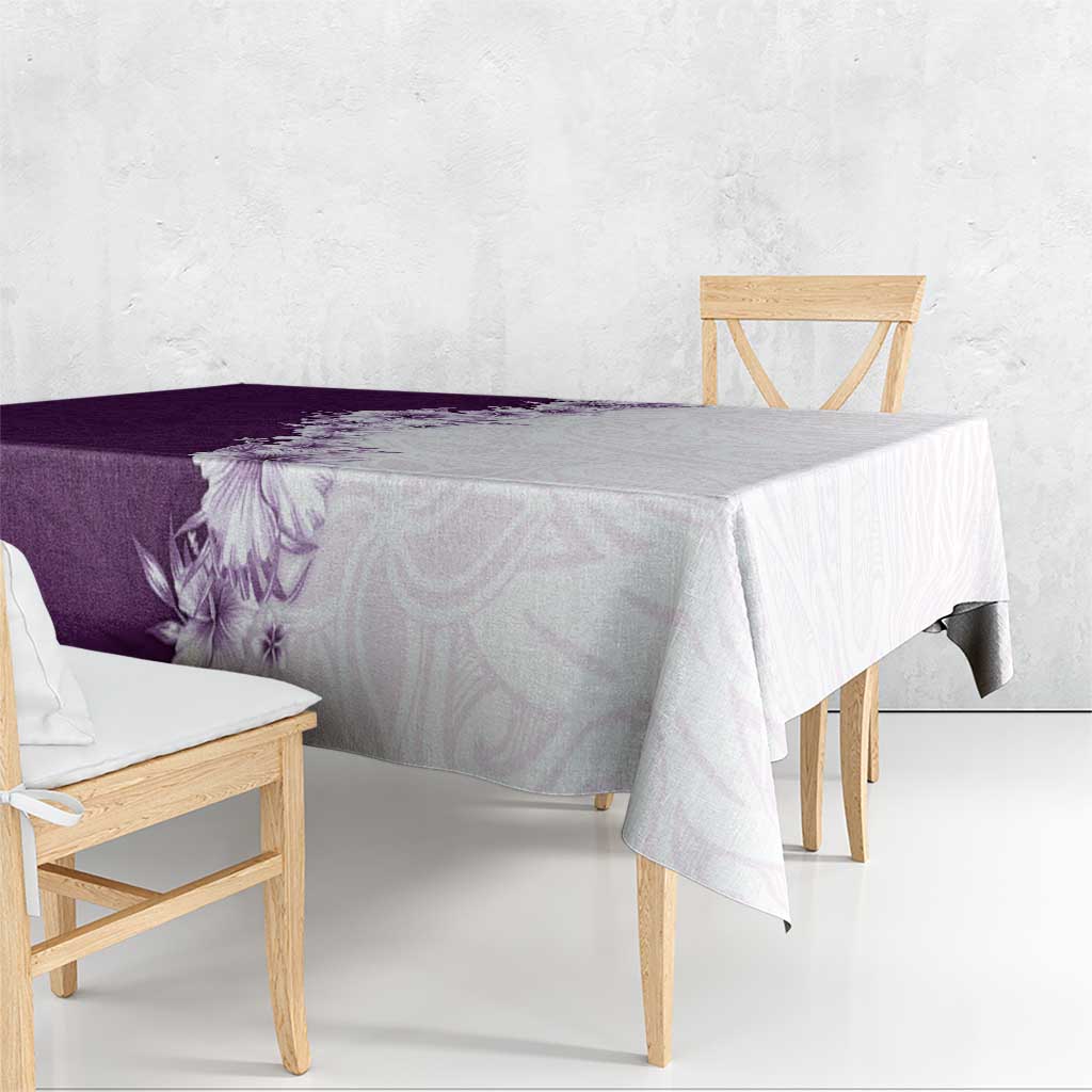 Hawaii Hibiscus Flowers Tablecloth Purple Polynesian Pattern LT05 - Polynesian Pride