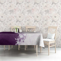 Hawaii Hibiscus Flowers Tablecloth Purple Polynesian Pattern LT05 - Polynesian Pride