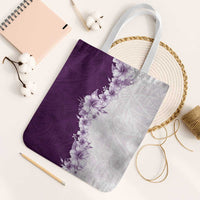 Hawaii Hibiscus Flowers Tote Bag Purple Polynesian Pattern LT05 White Strap One Size Purple - Polynesian Pride