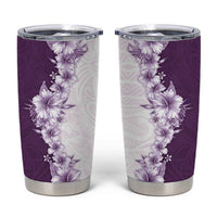 Hawaii Hibiscus Flowers Tumbler Cup Purple Polynesian Pattern LT05 Purple - Polynesian Pride