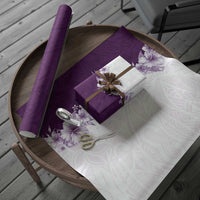 Hawaii Hibiscus Flowers Wrapping Paper Purple Polynesian Pattern LT05 - Polynesian Pride