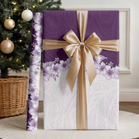 Hawaii Hibiscus Flowers Wrapping Paper Purple Polynesian Pattern LT05 - Polynesian Pride