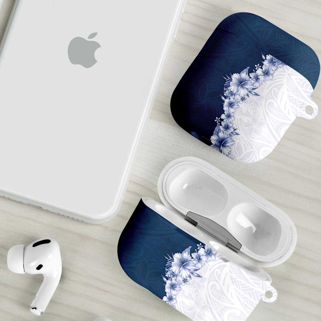 Hawaii Hibiscus Flowers AirPods Case Blue Polynesian Pattern LT05 - Polynesian Pride