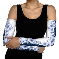 Hawaii Hibiscus Flowers Arm Sleeves Blue Polynesian Pattern LT05 - Polynesian Pride