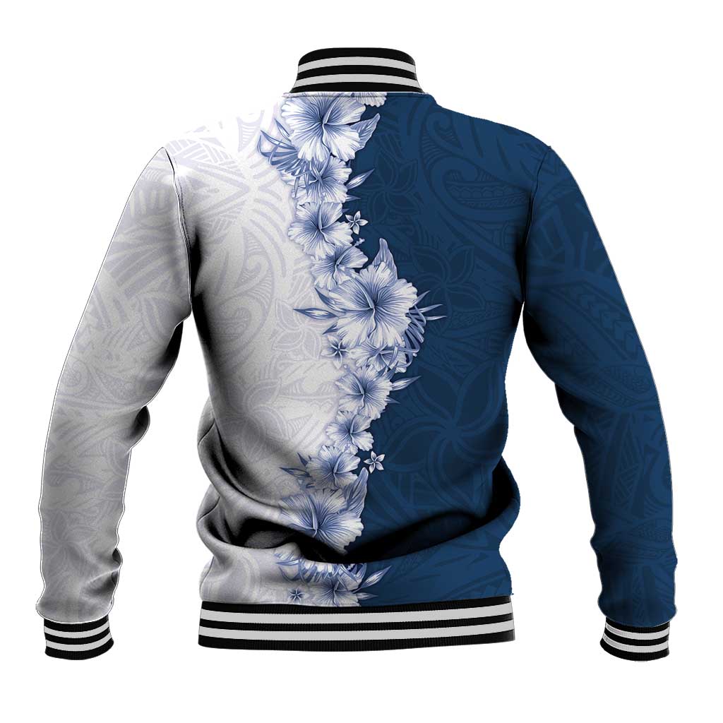 Hawaii Hibiscus Flowers Baseball Jacket Blue Polynesian Pattern LT05 - Polynesian Pride