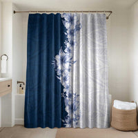 Hawaii Hibiscus Flowers Bathroom Set Blue Polynesian Pattern LT05 Shower Curtain Only Blue - Polynesian Pride