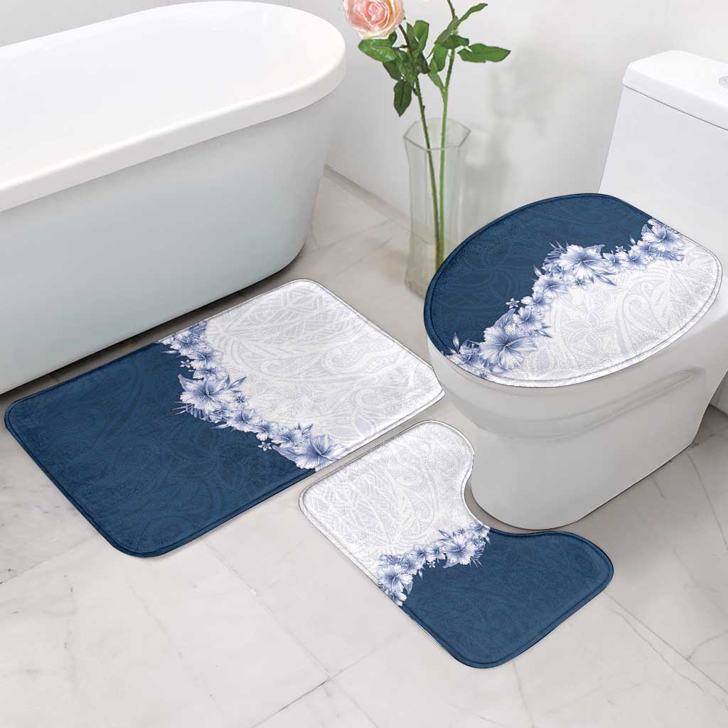 Hawaii Hibiscus Flowers Bathroom Set Blue Polynesian Pattern LT05 - Polynesian Pride