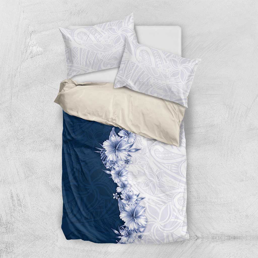 Hawaii Hibiscus Flowers Bedding Set Blue Polynesian Pattern LT05 US Twin 172cm x 218cm Blue - Polynesian Pride