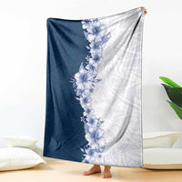 Hawaii Hibiscus Flowers Blanket Blue Polynesian Pattern LT05 - Polynesian Pride