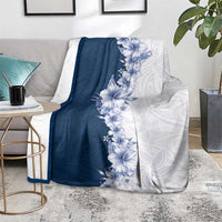 Hawaii Hibiscus Flowers Blanket Blue Polynesian Pattern LT05 - Polynesian Pride
