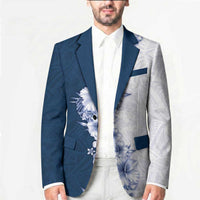 Hawaii Hibiscus Flowers Blazer Blue Polynesian Pattern LT05 - Polynesian Pride