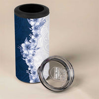 Hawaii Hibiscus Flowers 4 in 1 Can Cooler Tumbler Blue Polynesian Pattern LT05 - Polynesian Pride