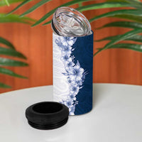 Hawaii Hibiscus Flowers 4 in 1 Can Cooler Tumbler Blue Polynesian Pattern LT05 - Polynesian Pride