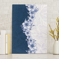 Hawaii Hibiscus Flowers Canvas Wall Art Blue Polynesian Pattern LT05 Without Frame Blue - Polynesian Pride