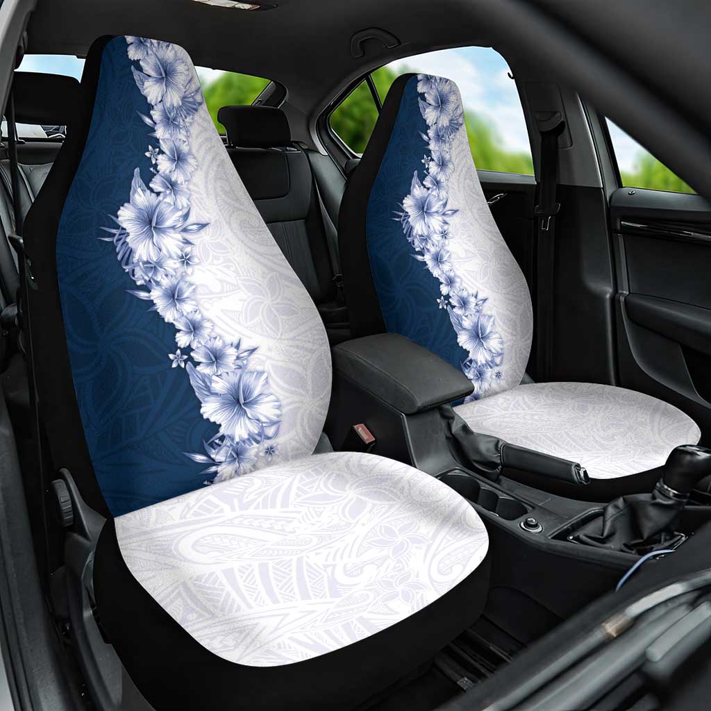 Hawaii Hibiscus Flowers Car Seat Cover Blue Polynesian Pattern LT05 One Size Blue - Polynesian Pride