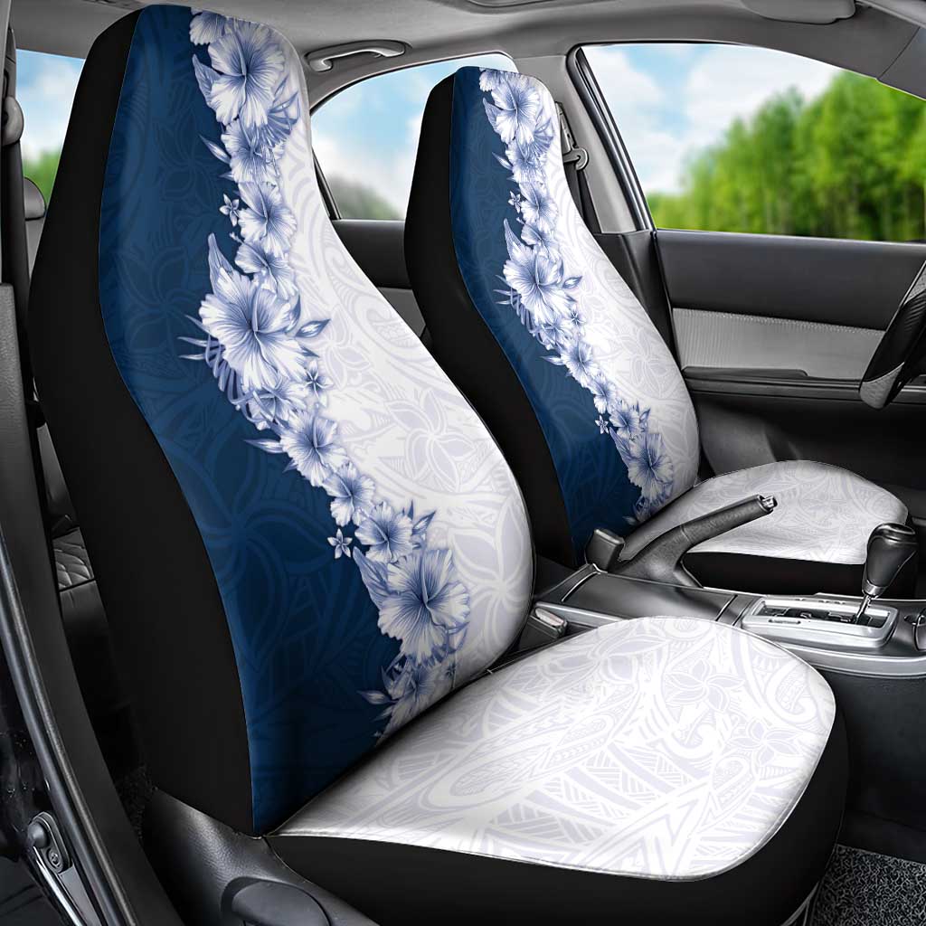 Hawaii Hibiscus Flowers Car Seat Cover Blue Polynesian Pattern LT05 - Polynesian Pride