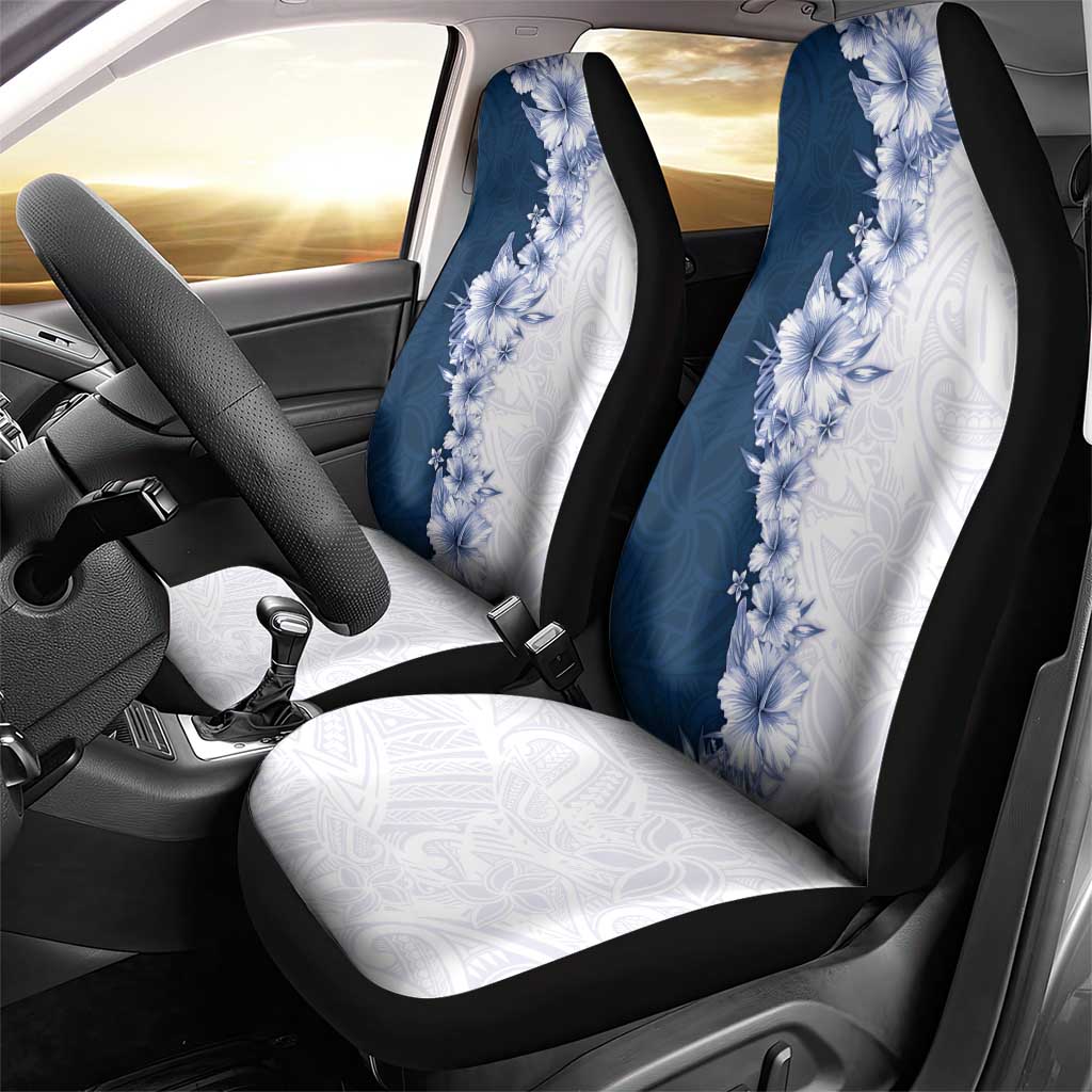 Hawaii Hibiscus Flowers Car Seat Cover Blue Polynesian Pattern LT05 - Polynesian Pride
