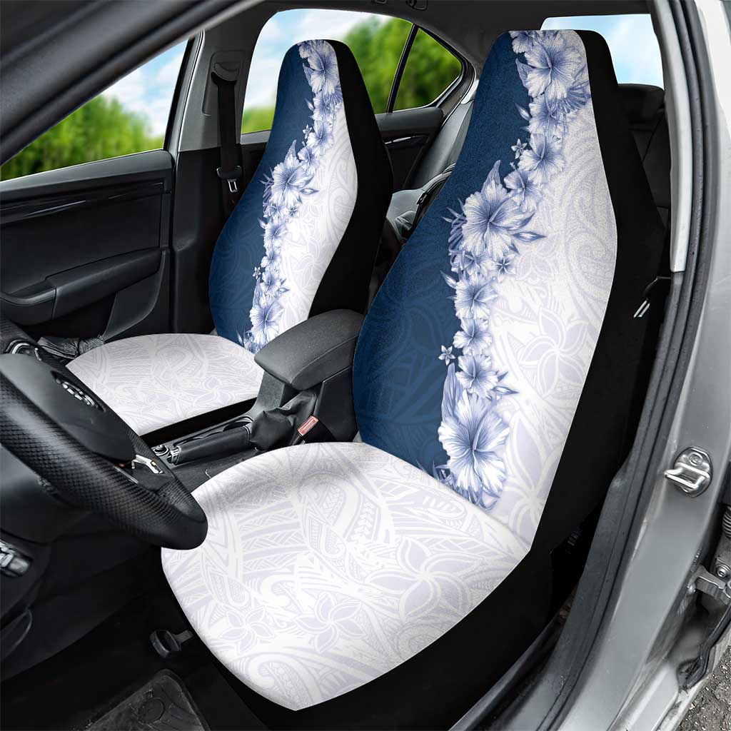 Hawaii Hibiscus Flowers Car Seat Cover Blue Polynesian Pattern LT05 - Polynesian Pride