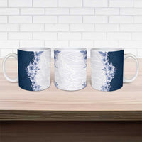 Hawaii Hibiscus Flowers Ceramic Mug Blue Polynesian Pattern LT05 - Polynesian Pride