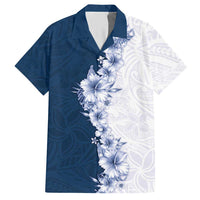 Hawaii Hibiscus Flowers Hawaiian Shirt Blue Polynesian Pattern LT05 Blue - Polynesian Pride