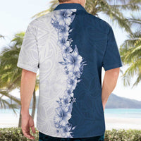 Hawaii Hibiscus Flowers Hawaiian Shirt Blue Polynesian Pattern LT05 - Polynesian Pride