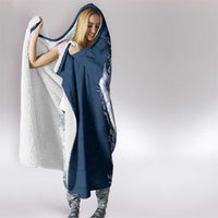 Hawaii Hibiscus Flowers Hooded Blanket Blue Polynesian Pattern LT05 - Polynesian Pride