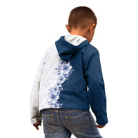 Hawaii Hibiscus Flowers Kid Hoodie Blue Polynesian Pattern LT05 - Polynesian Pride