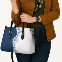 Hawaii Hibiscus Flowers Leather Bag Blue Polynesian Pattern LT05 - Polynesian Pride